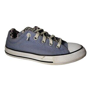 Converse All Star Shoes Junior Youth Size 1 Lavender Purple Cat Print Low Top
